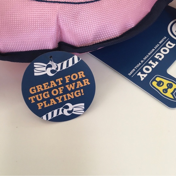 NEW Dog Toy Life is Good Pink Flamingo with Tug and Play Rope - Picture 6 of 7